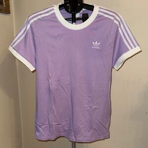 Adidas 3 Stripes Tee in Lavender